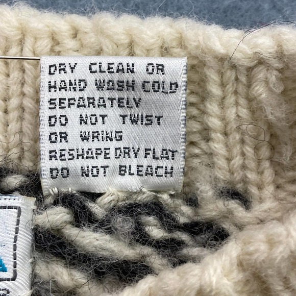 Vintage Le Moda Womens Crewneck Chunky Knit Sweater Sz S Knitted by Hand - Picture 4 of 8